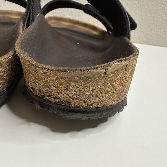 Birkenstock Arizona Leather Sandals Matte Black US Men's 9 Women's 11 EU 42 - Picture 5 of 15